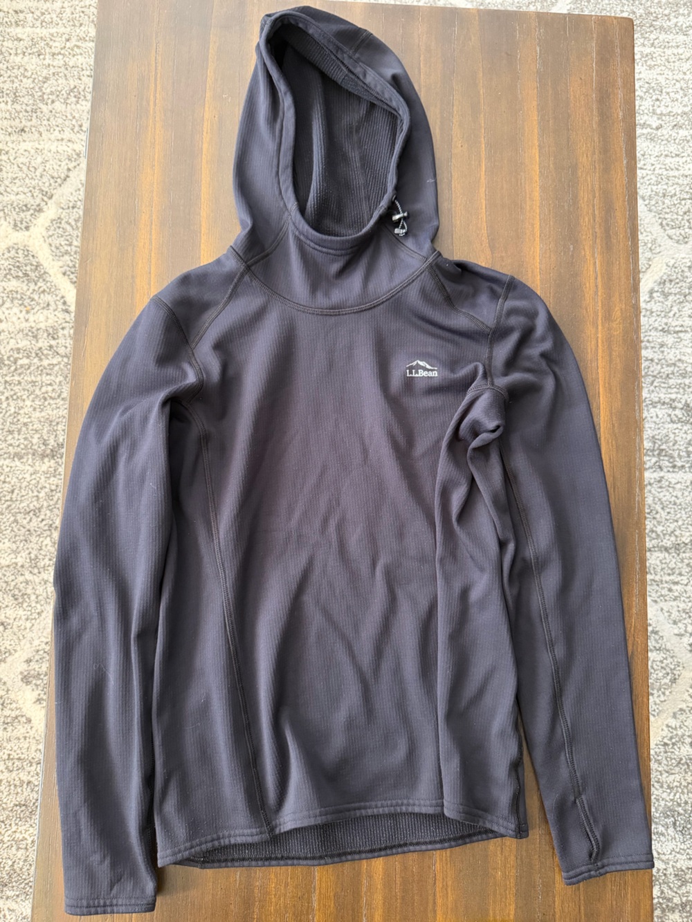 L.L. Bean Black Ribbed Pullover